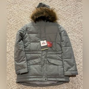 New McKinley Grey Winter Parka Girls Size Small 7-8 NWT
